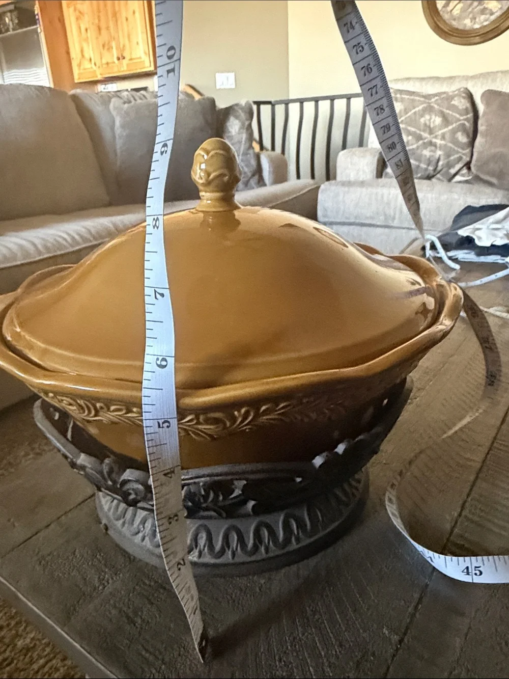 Certified International Heritage bowl and stand